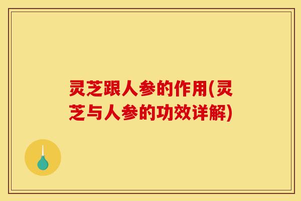 灵芝跟人参的作用(灵芝与人参的功效详解)