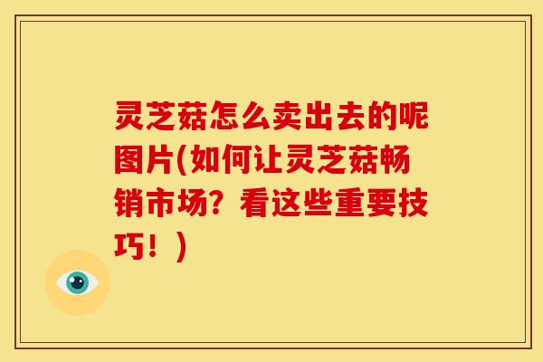 灵芝菇怎么卖出去的呢图片(如何让灵芝菇畅销市场?看这些重要技巧!)