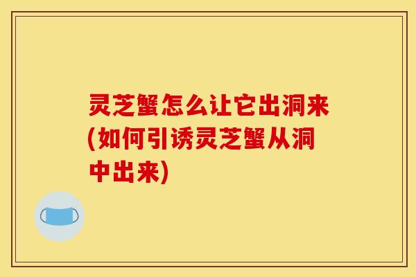 灵芝蟹怎么让它出洞来(如何引诱灵芝蟹从洞中出来)