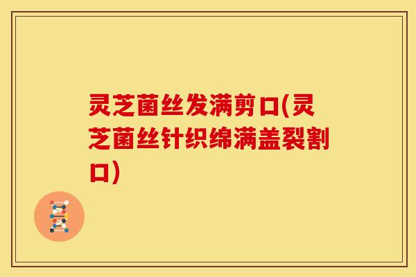 灵芝菌丝发满剪口(灵芝菌丝针织绵满盖裂割口)