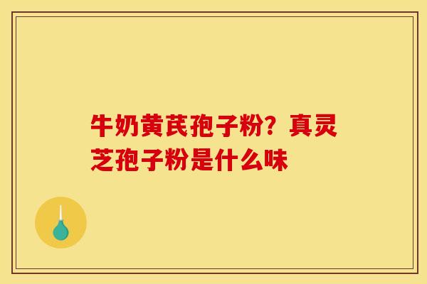 牛奶黄芪孢子粉?真灵芝孢子粉是什么味