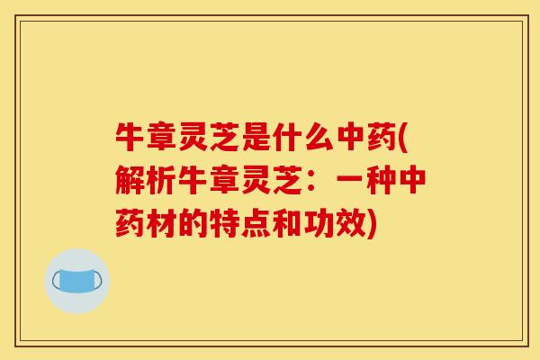 牛章灵芝是什么中药(解析牛章灵芝:一种中药材的特点和功效)