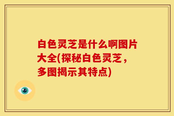 白色灵芝是什么啊图片大全(探秘白色灵芝,多图揭示其特点)