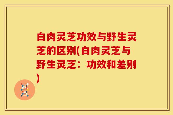 白肉灵芝功效与野生灵芝的区别(白肉灵芝与野生灵芝：功效和差别)