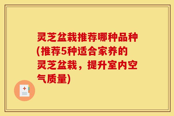 灵芝盆栽推荐哪种品种(推荐5种适合家养的灵芝盆栽,提升室内空气质量)