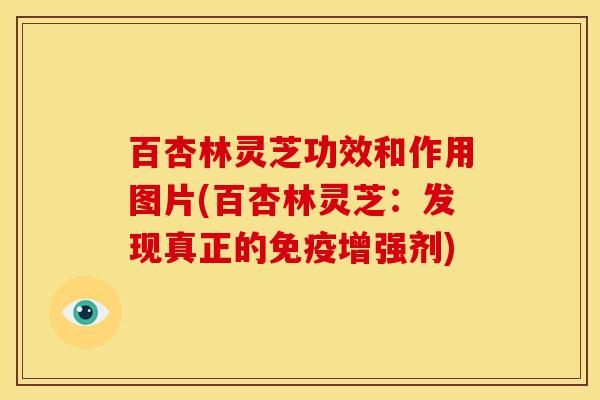 百杏林灵芝功效和作用图片(百杏林灵芝:发现真正的免疫增强剂)