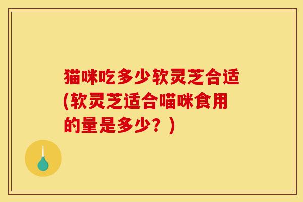 猫咪吃多少软灵芝合适(软灵芝适合喵咪食用的量是多少?)