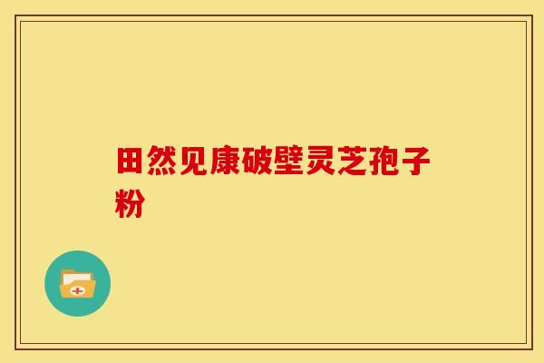 田然见康破壁灵芝孢子粉