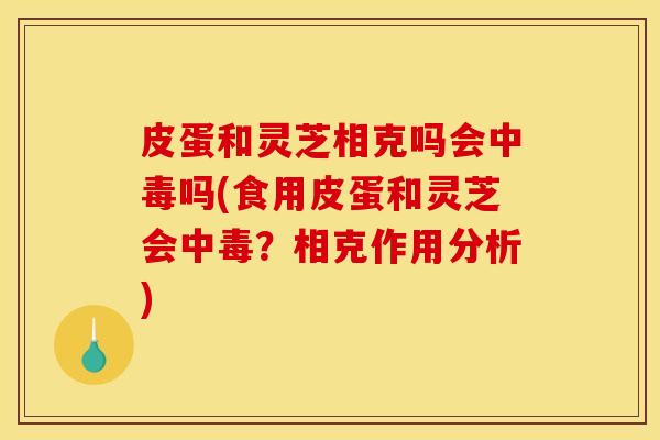 皮蛋和灵芝相克吗会中毒吗(食用皮蛋和灵芝会中毒?相克作用分析)
