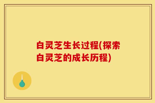 白灵芝生长过程(探索白灵芝的成长历程)