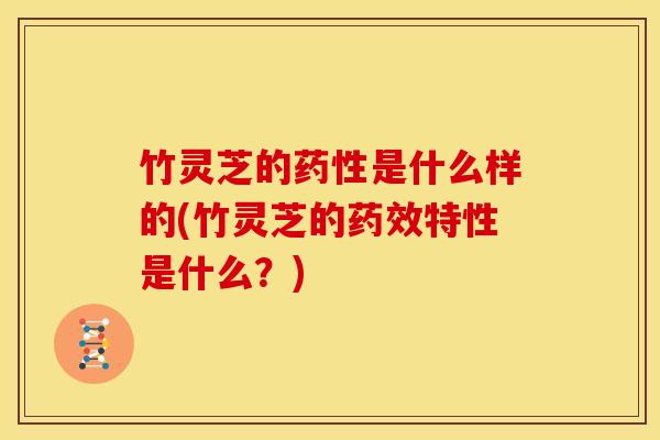 竹灵芝的药性是什么样的(竹灵芝的药效特性是什么?)