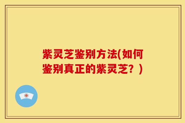 紫灵芝鉴别方法(如何鉴别真正的紫灵芝?)