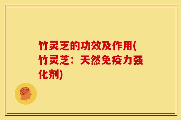 竹灵芝的功效及作用(竹灵芝:天然免疫力强化剂)
