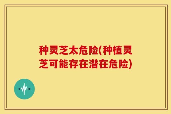 种灵芝太危险(种植灵芝可能存在潜在危险)