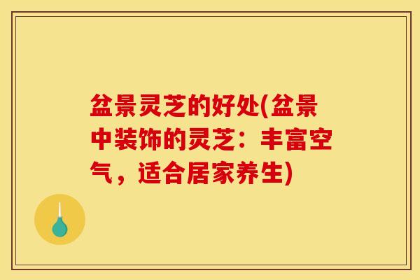 盆景灵芝的好处(盆景中装饰的灵芝：丰富空气，适合居家养生)