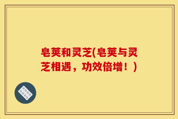 皂荚和灵芝(皂荚与灵芝相遇，功效倍增！)