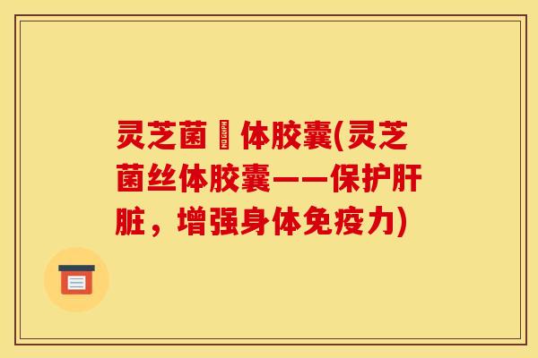灵芝菌絲体胶囊(灵芝菌丝体胶囊——保护肝脏,增强身体免疫力)