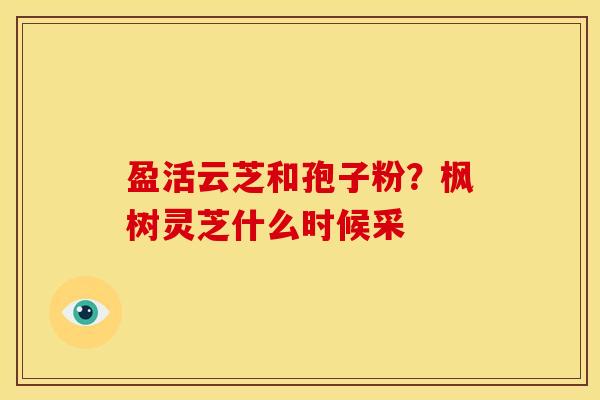 盈活云芝和孢子粉?枫树灵芝什么时候采