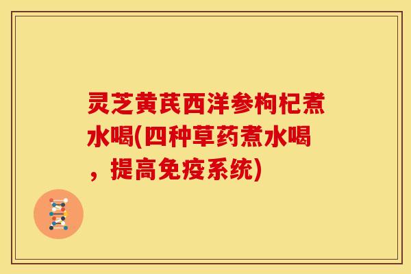 灵芝黄芪西洋参枸杞煮水喝(四种草药煮水喝,提高免疫系统)