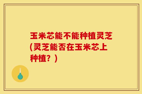 玉米芯能不能种植灵芝(灵芝能否在玉米芯上种植?)
