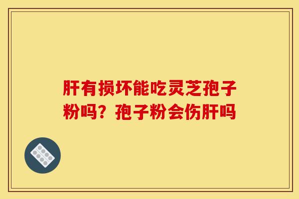 肝有损坏能吃灵芝孢子粉吗?孢子粉会伤肝吗