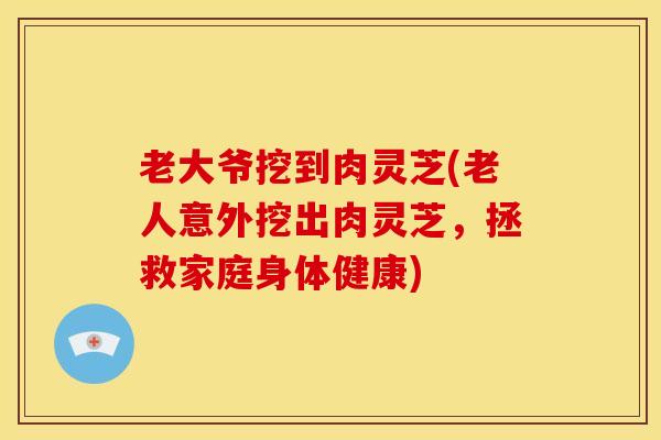 老大爷挖到肉灵芝(老人意外挖出肉灵芝,拯救家庭身体健康)
