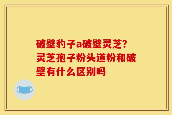 破壁豹子a破壁灵芝?灵芝孢子粉头道粉和破壁有什么区别吗