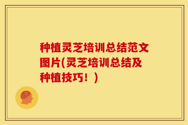 种植灵芝培训总结范文图片(灵芝培训总结及种植技巧!)