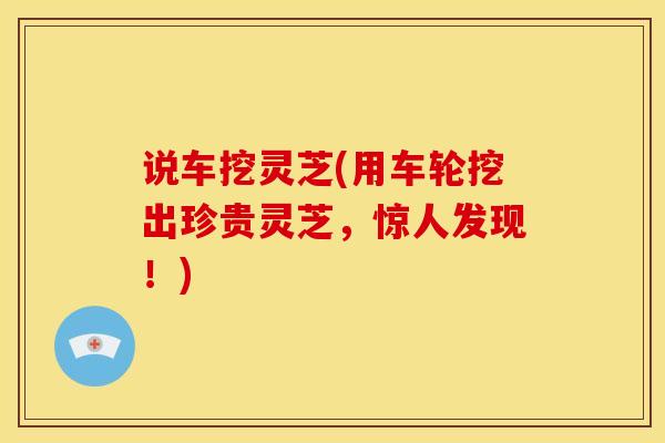 说车挖灵芝(用车轮挖出珍贵灵芝,惊人发现!)