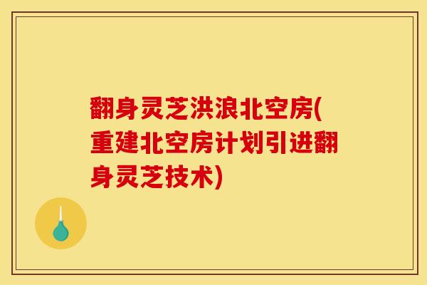 翻身灵芝洪浪北空房(重建北空房计划引进翻身灵芝技术)
