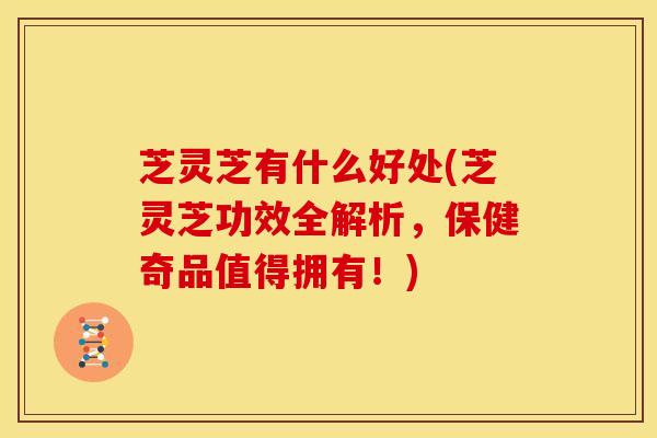 芝灵芝有什么好处(芝灵芝功效全解析,保健奇品值得拥有!)