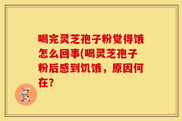 喝完灵芝孢子粉觉得饿怎么回事(喝灵芝孢子粉后感到饥饿,原因何在?