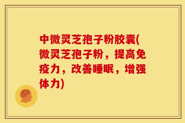 中微灵芝孢子粉胶囊(微灵芝孢子粉，提高免疫力，改善睡眠，增强体力)