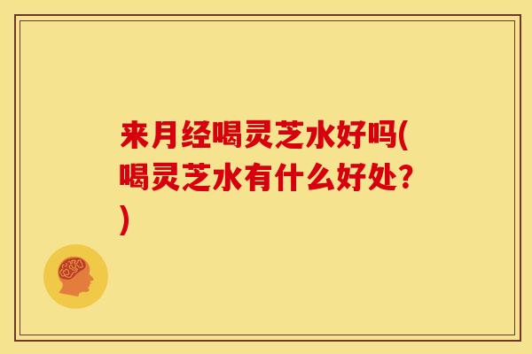 来月经喝灵芝水好吗(喝灵芝水有什么好处?)