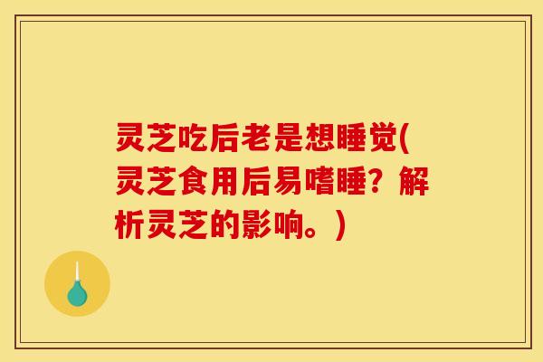 灵芝吃后老是想睡觉(灵芝食用后易嗜睡?解析灵芝的影响。)