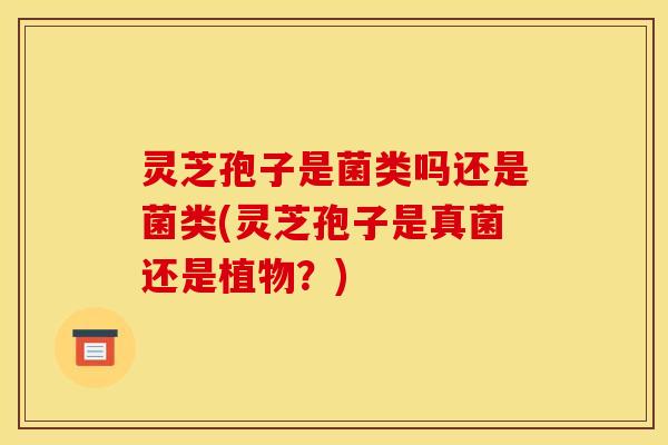 灵芝孢子是菌类吗还是菌类(灵芝孢子是真菌还是植物？)