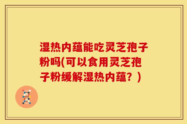 湿热内蕴能吃灵芝孢子粉吗(可以食用灵芝孢子粉缓解湿热内蕴?)