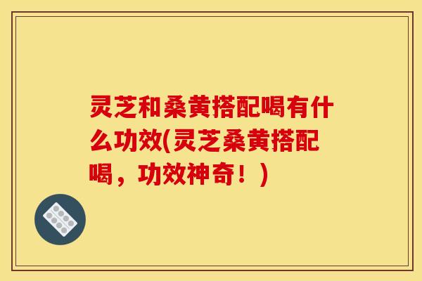 灵芝和桑黄搭配喝有什么功效(灵芝桑黄搭配喝，功效神奇！)