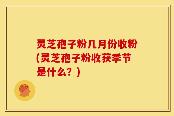 灵芝孢子粉几月份收粉(灵芝孢子粉收获季节是什么?)