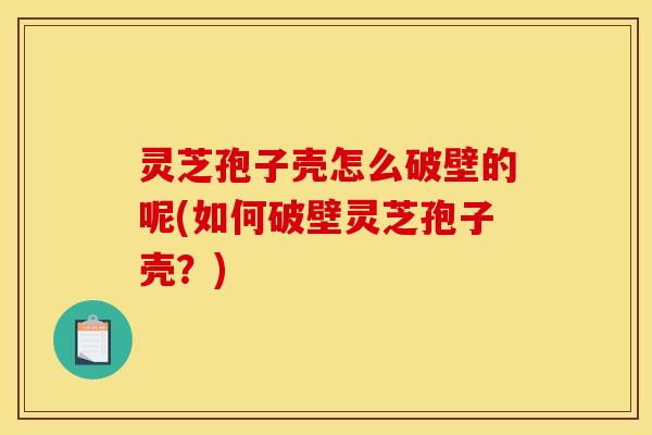 灵芝孢子壳怎么破壁的呢(如何破壁灵芝孢子壳?)