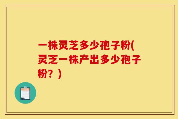 一株灵芝多少孢子粉(灵芝一株产出多少孢子粉?)