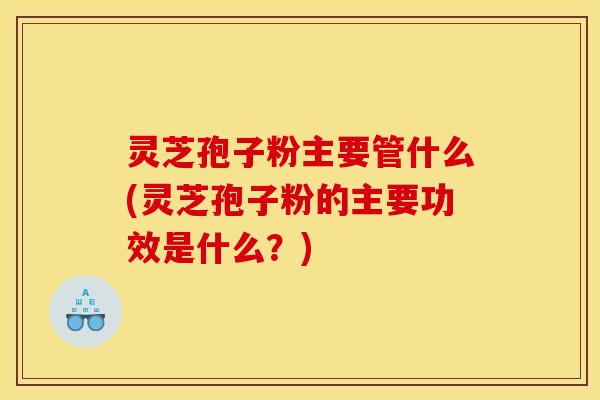 灵芝孢子粉主要管什么(灵芝孢子粉的主要功效是什么?)