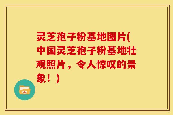 灵芝孢子粉基地图片(中国灵芝孢子粉基地壮观照片,令人惊叹的景象!)