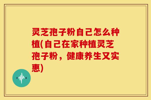 灵芝孢子粉自己怎么种植(自己在家种植灵芝孢子粉,健康养生又实惠)