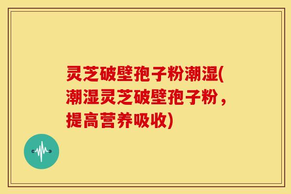 灵芝破壁孢子粉潮湿(潮湿灵芝破壁孢子粉,提高营养吸收)
