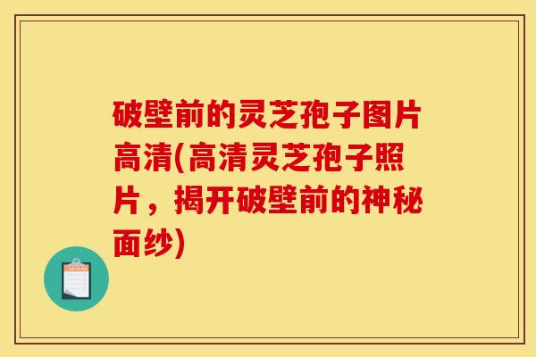 破壁前的灵芝孢子图片高清(高清灵芝孢子照片,揭开破壁前的神秘面纱)