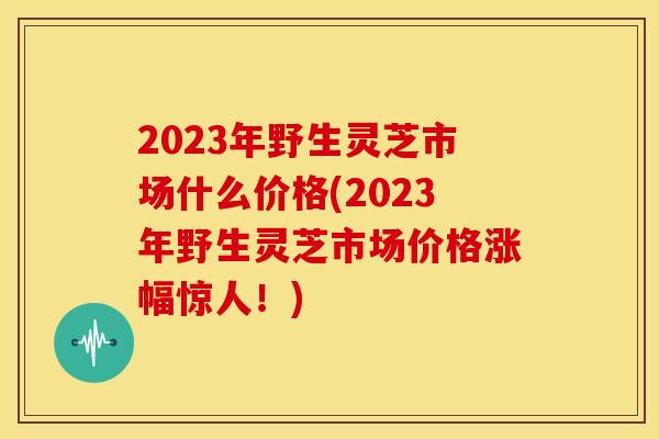 2023年野生灵芝市场什么价格(2023年野生灵芝市场价格涨幅惊人！)