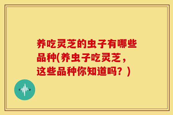养吃灵芝的虫子有哪些品种(养虫子吃灵芝,这些品种你知道吗?)