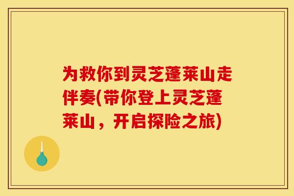 为救你到灵芝蓬莱山走伴奏(带你登上灵芝蓬莱山，开启探险之旅)