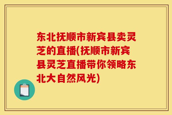东北抚顺市新宾县卖灵芝的直播(抚顺市新宾县灵芝直播带你领略东北大自然风光)